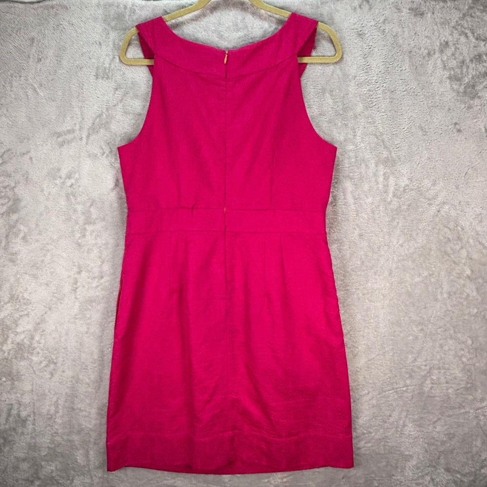 Signature by Robbie Bee Women's Sleeveless Pink Dress Belted Lined Size 12 - Picture 3 of 10